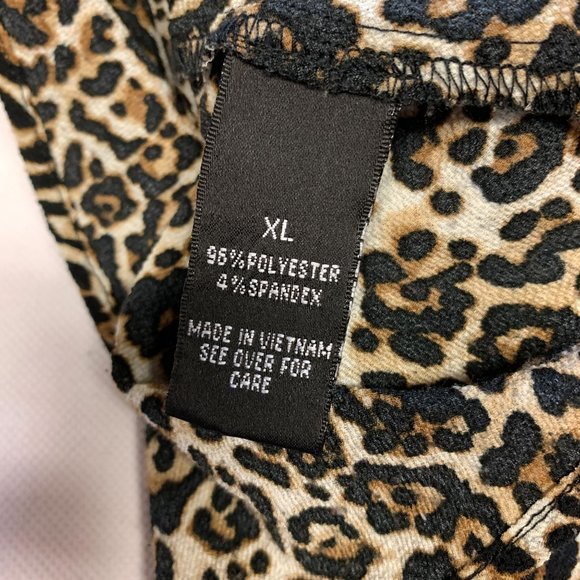 Alyx Womens Work Animal Print Slouchy V-Neck 3/4 Sleeve Tunic Top Blouse Size XL - Picture 5 of 9